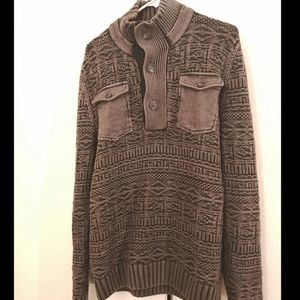 Carbon 2 Cobalt Men's Sweater 100% Cotton Knitted